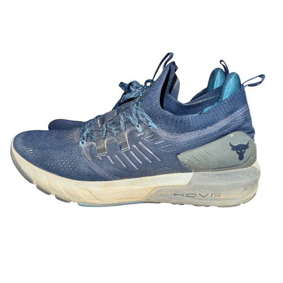Under Armour HOVR Project Rock 3 Training Sneakers Men's Size 14 Blue Mesh - Picture 1 of 7
